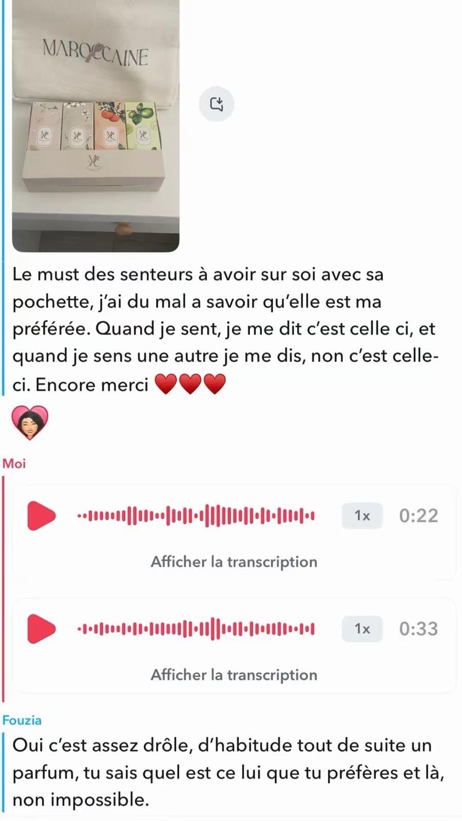 Avis cliente Maroccaine 7